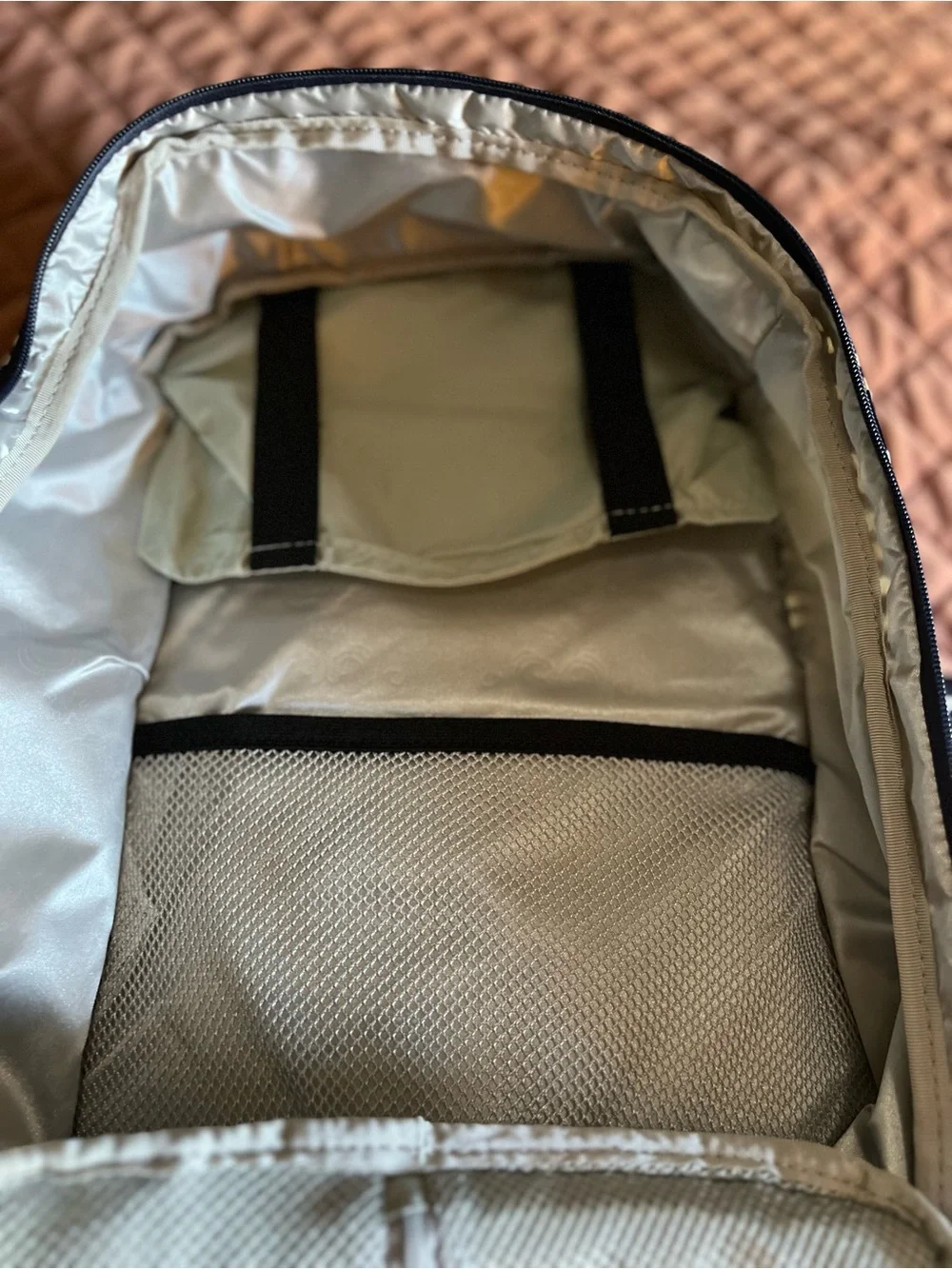Ju-Ju-Be Be Right Back diaper backpack in the Dandy Lines NEW without tags